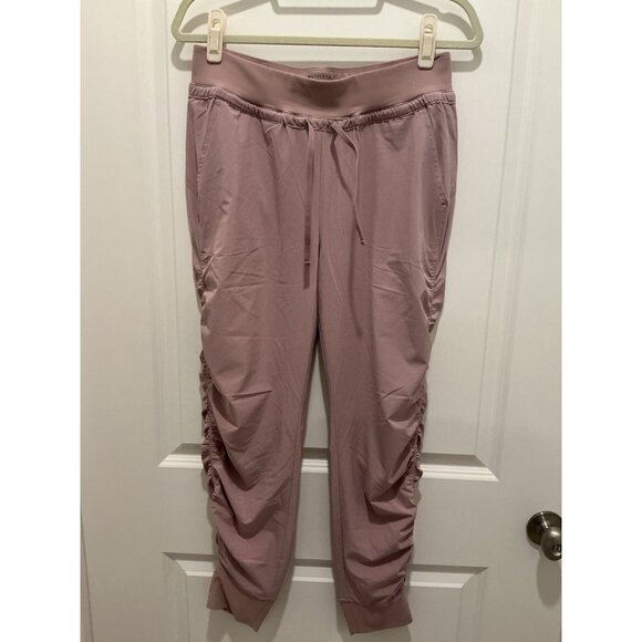 Athleta Attitude Pant Size 6 Pink Drawstring Pockets Rouching Casual Gym Jogger - Picture 1 of 8